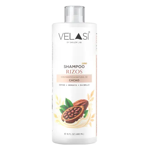 [VELASI007] SHAMPOO 2 EN 1 RIZOS CACAO 480 ML