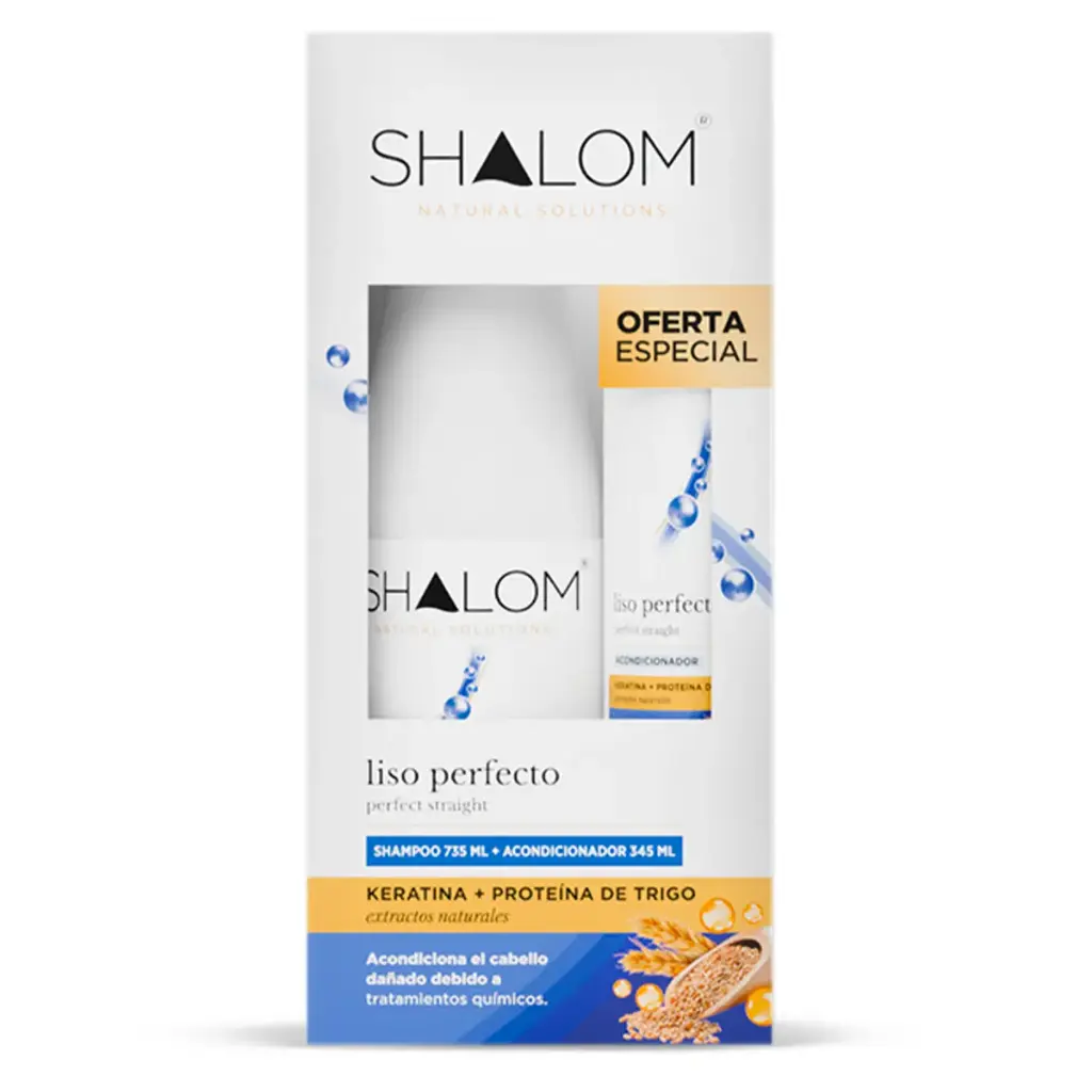 SHAMPOO  KERATINA & TRIGO 735 ML + ACONDICIONADOR 345 ML 